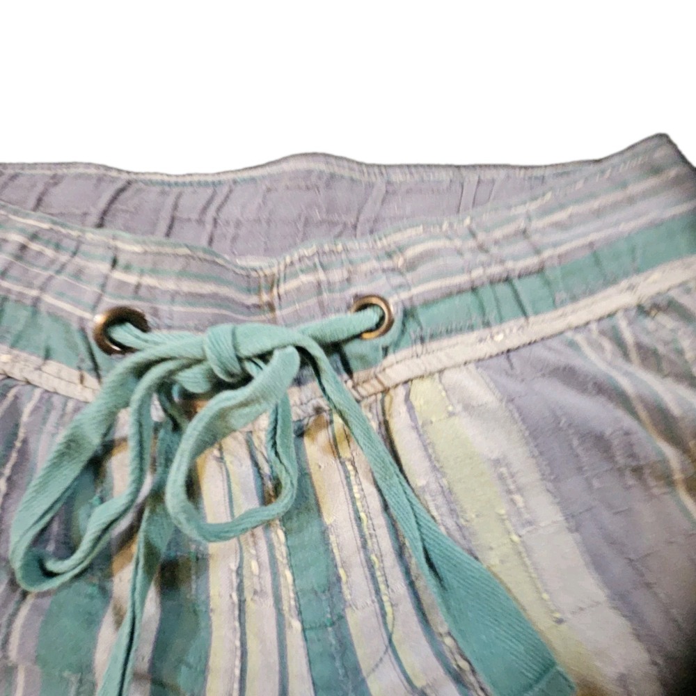 Daytrip Buckle Womens Shorts S Dark Teal Purple Striped Drawstring J50017-1084BZ